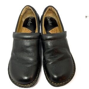 BOLO Peggy Clogs Black Leather 7.5/38.5‎ M/W